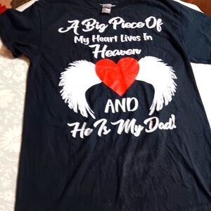 Black Kids Shirt with Heart and Wings Design
